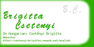 brigitta csetenyi business card