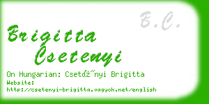 brigitta csetenyi business card